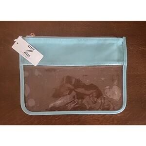 Zoey & Zuri Green And Clear Make-up Bag